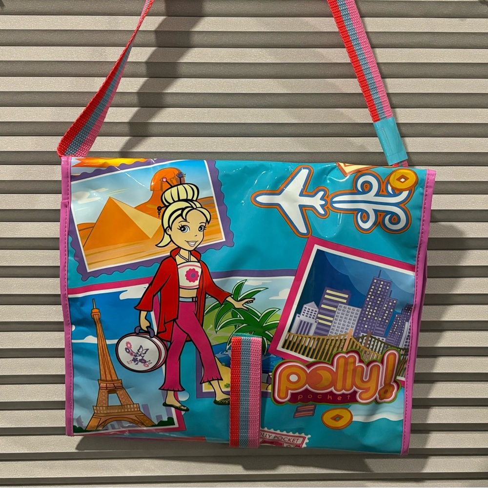 Polly Pocket‎ HIP TRIPS Mini Doll Organizer Vinyl Travel Bag Mattel 2005 Y2K